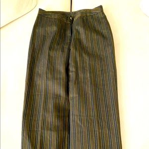 Newport News 100% Cotton Easy Style Striped Pants Acrylic Lining & Nylon